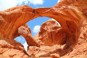 famous Double Arch in Moab Utah - USA