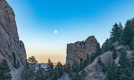 Moon Over Eldorado Canyon State Park | Shutterstock